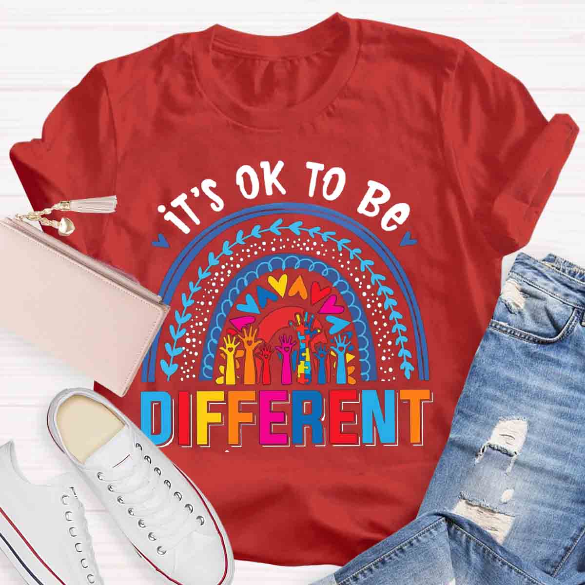 Its Ok To Be Different Be Unique Teacher T-Shirt