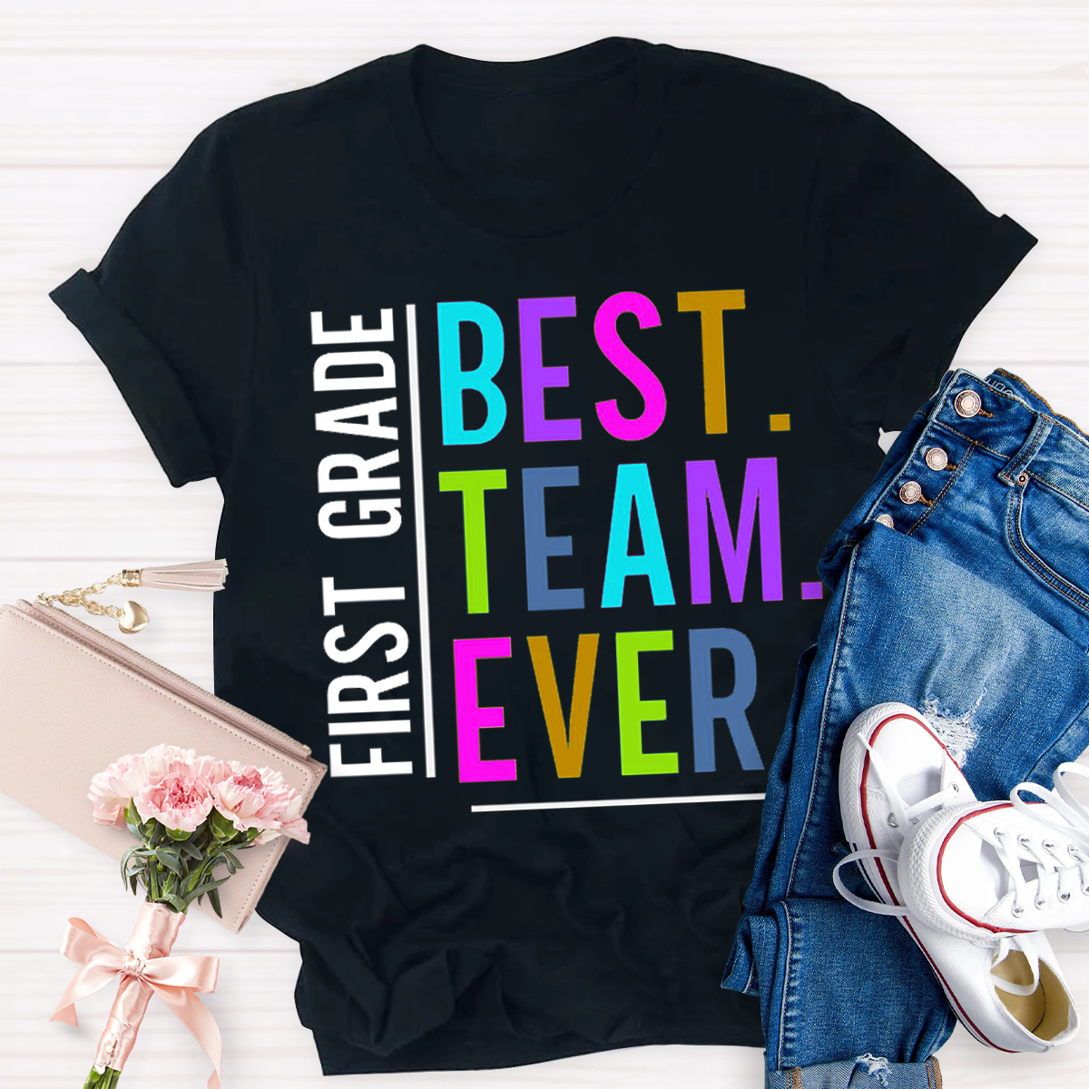 Personalized  Grade Best Team Ever Crew Neck Casual T-Shirt