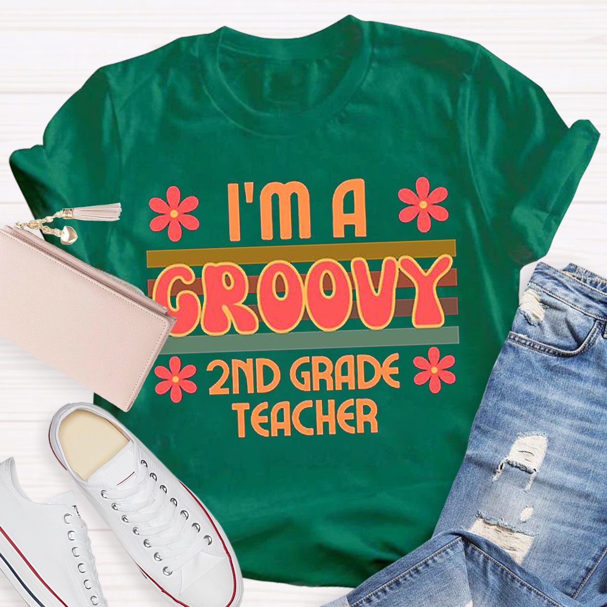 Personalized I'm A Groovy 2nd Grade Teacher Shirt