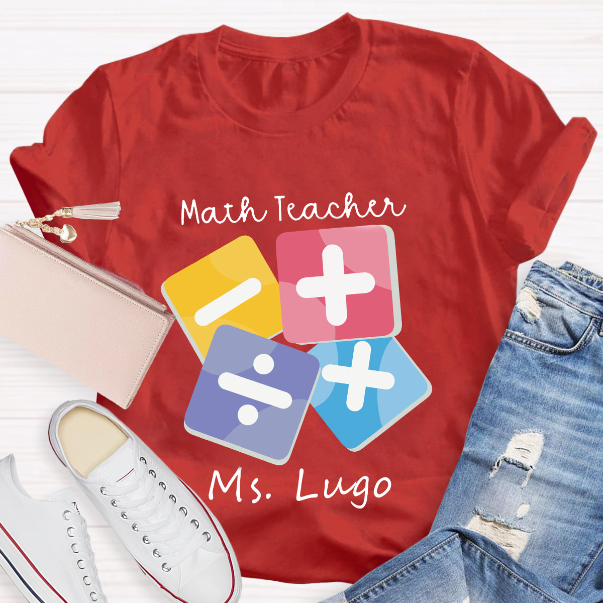 Personalized Name Funny Math Teachers T-Shirt