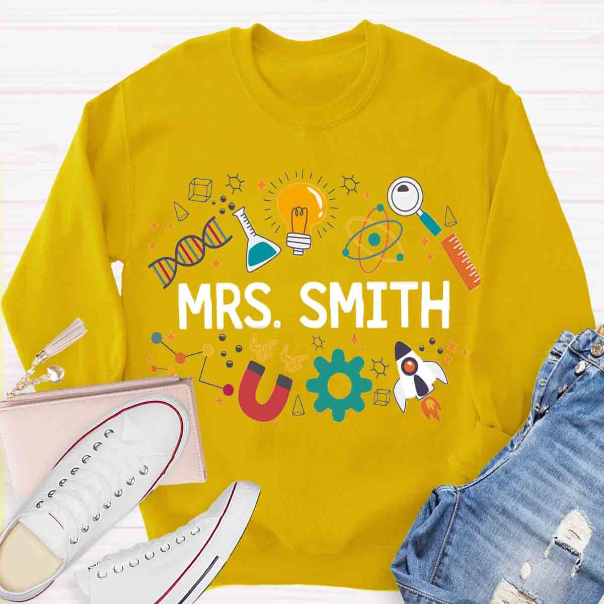 Personalized Name Science Lab Shirt Sweatshirt