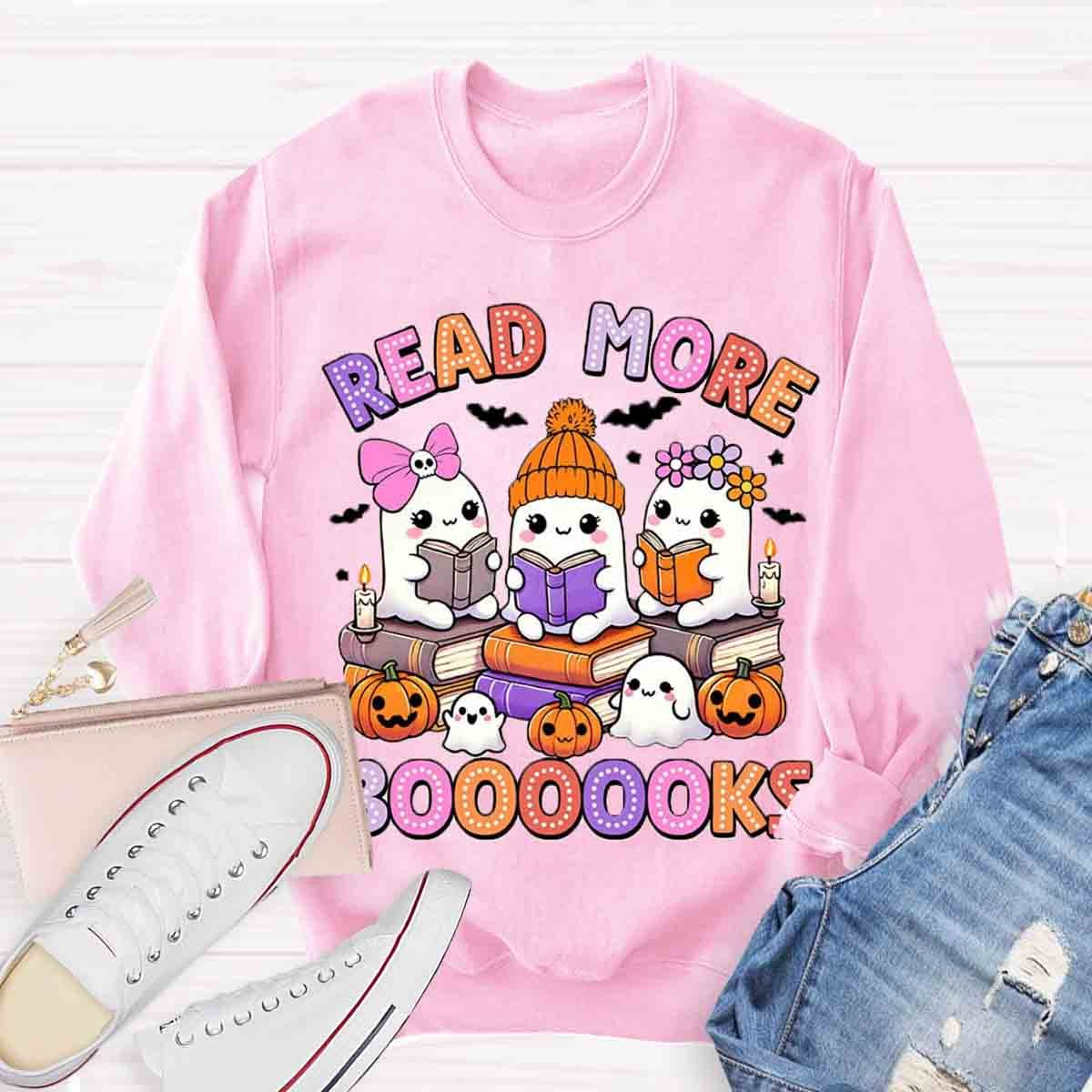 Halloween Reading More Books Sweatshirt