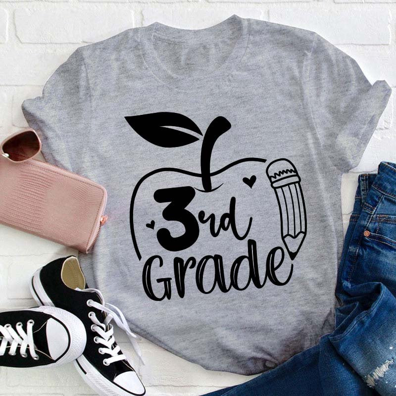 Personalized Apple Pencil Teacher T-Shirt