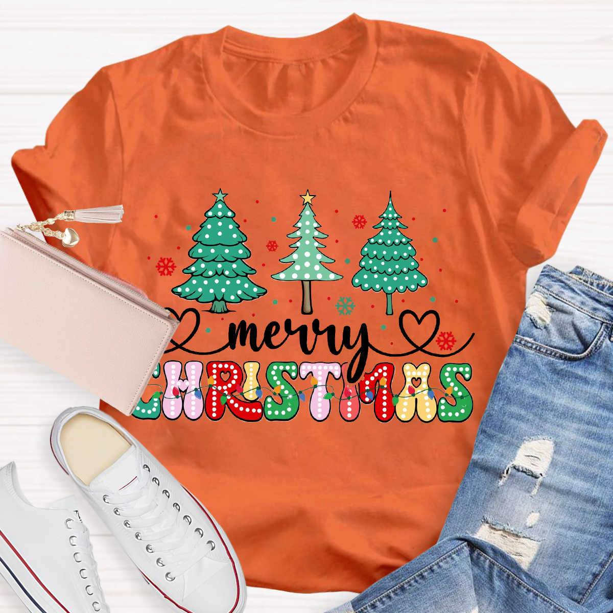 Merry Christmas Tree Teacher T-Shirt