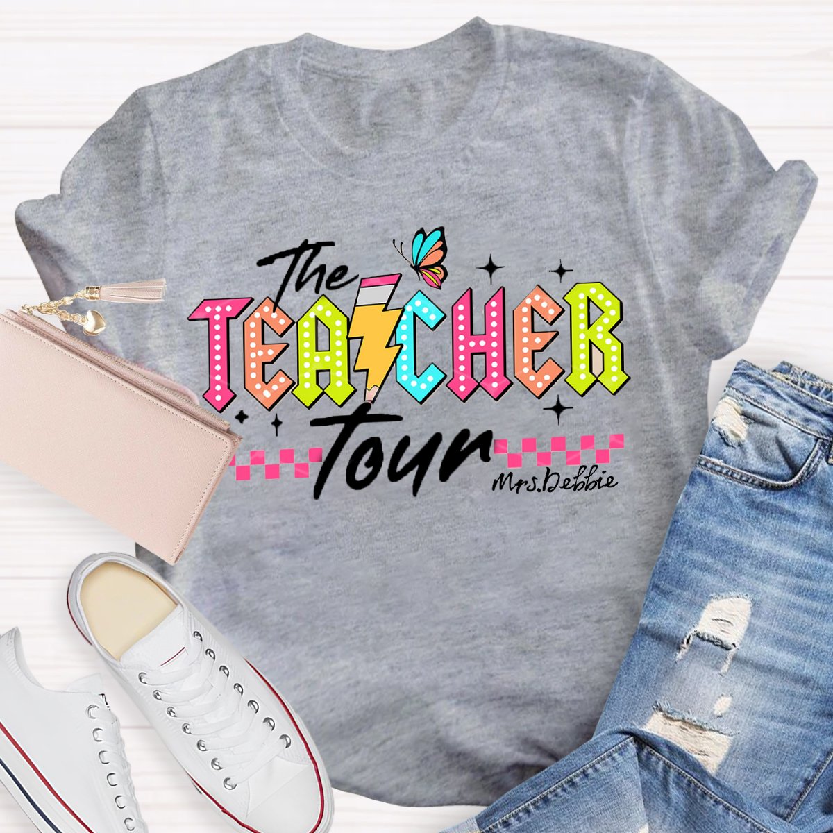 Personalized Name The Teacher Tour T-Shirt