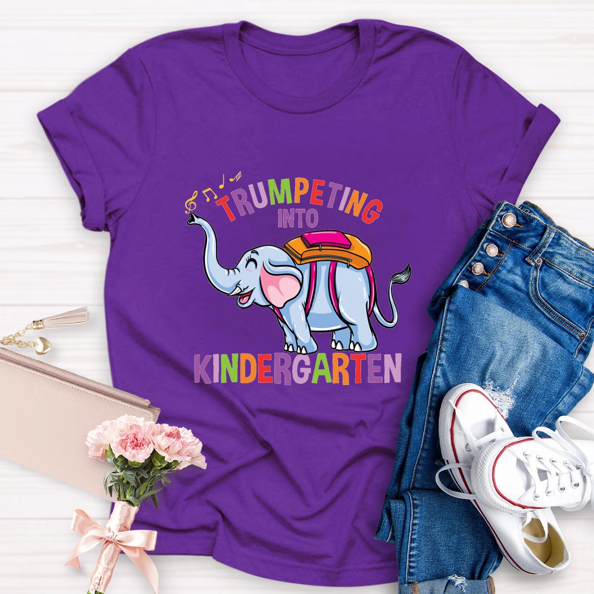 Trumpeting Into Kindergarten Teacher Shirt