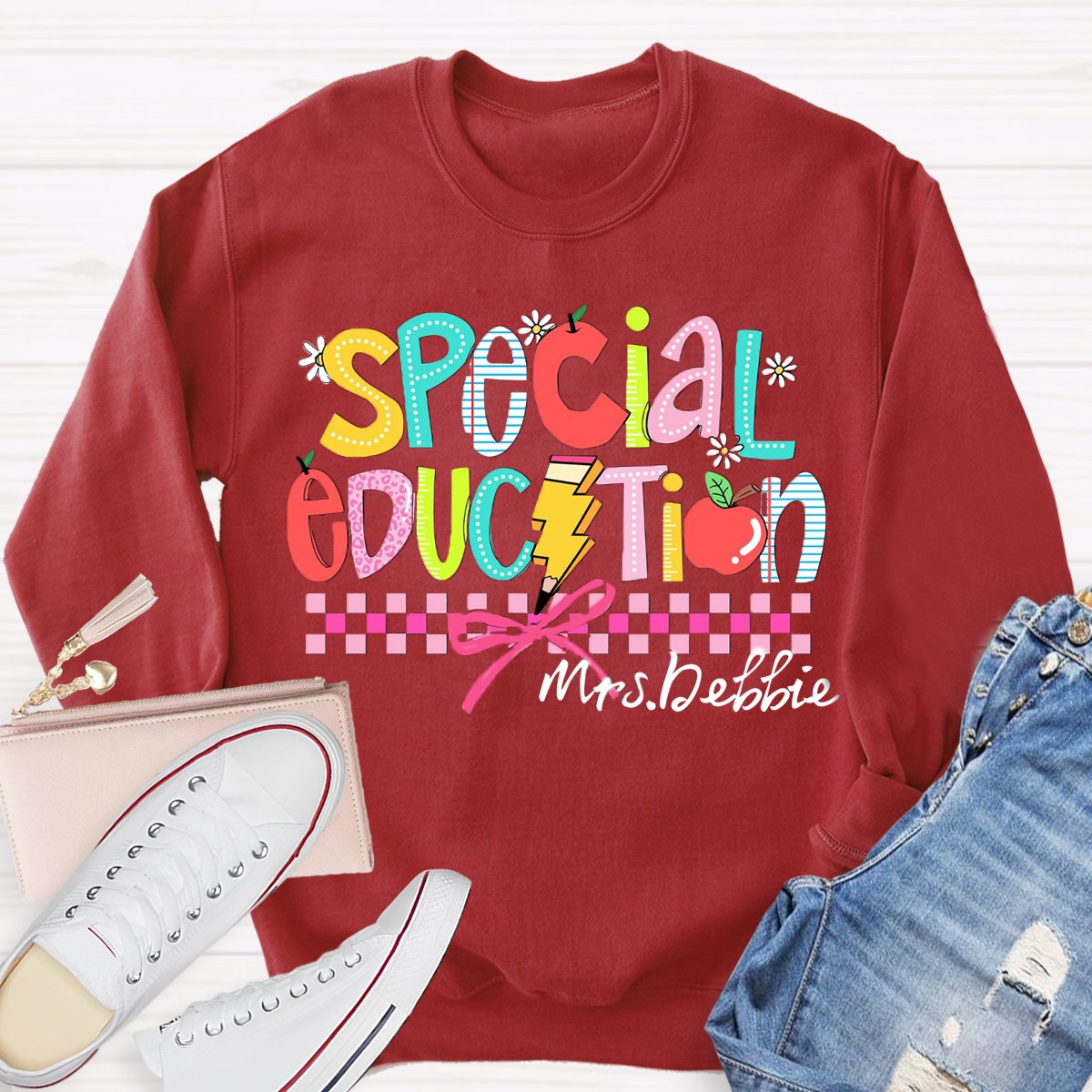 Personalized Name Special Education Teacher Sweatshirt