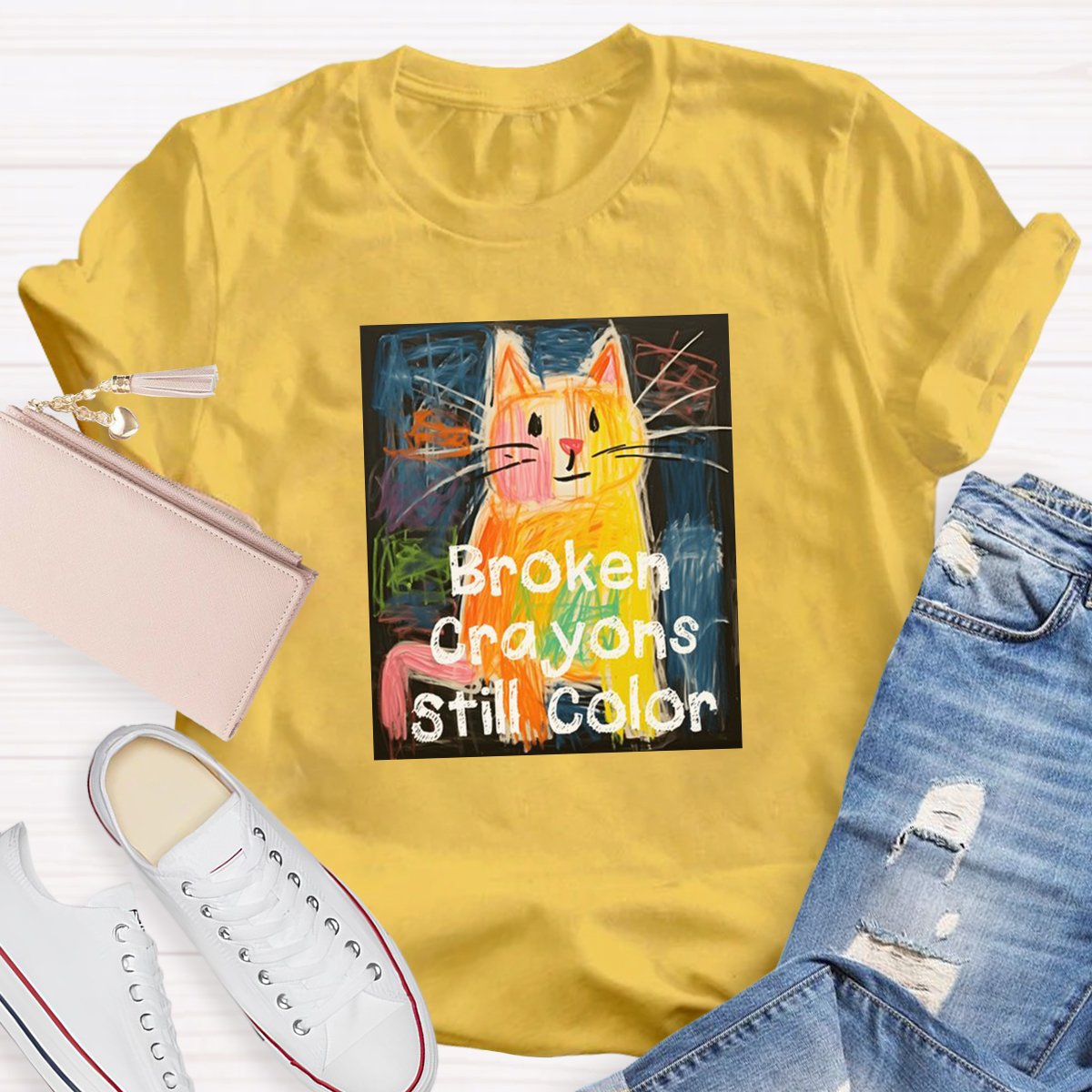 Broken Crayons Still Color Teacher Shirt