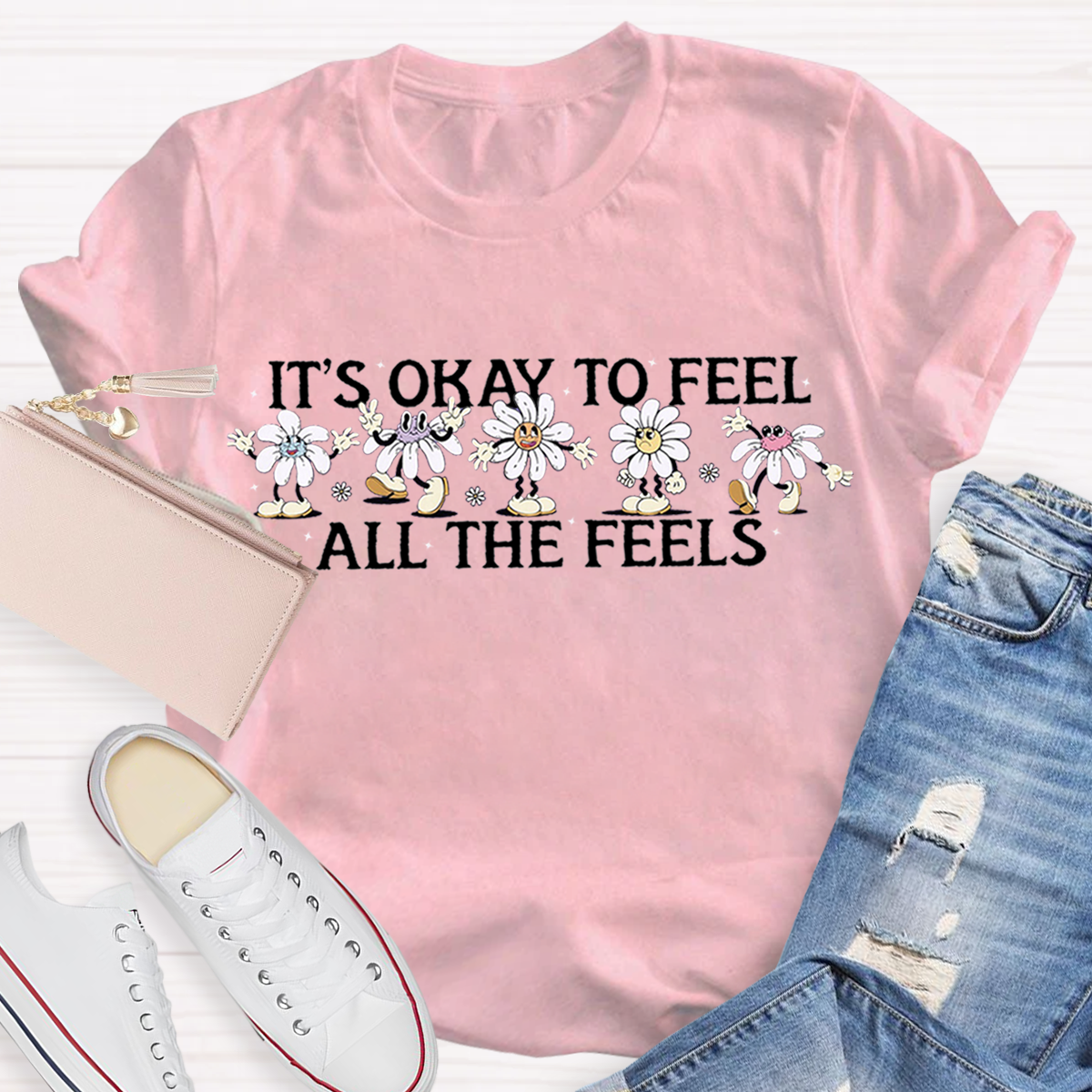 It's Okay To Feel All The Feels Teacher T-Shirt