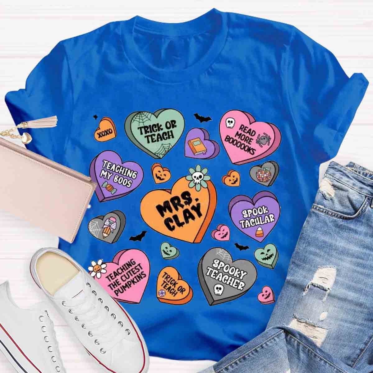 Personalized Name Teacher Halloween Shirt