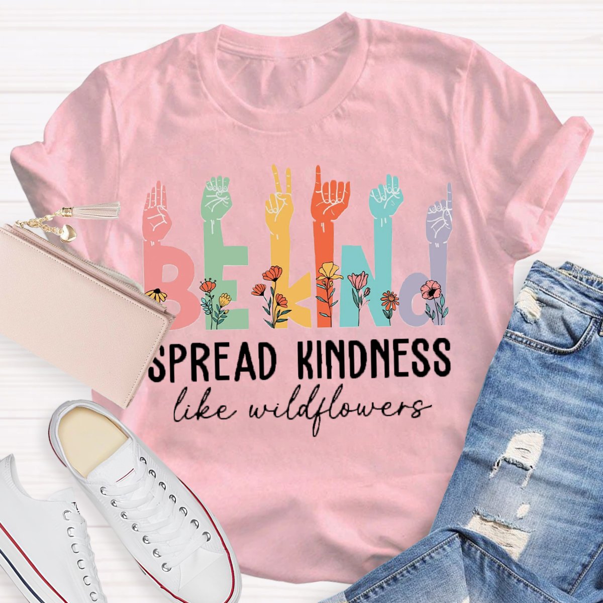 Be Kind Like Wildflower Special Education Teacher Shirt