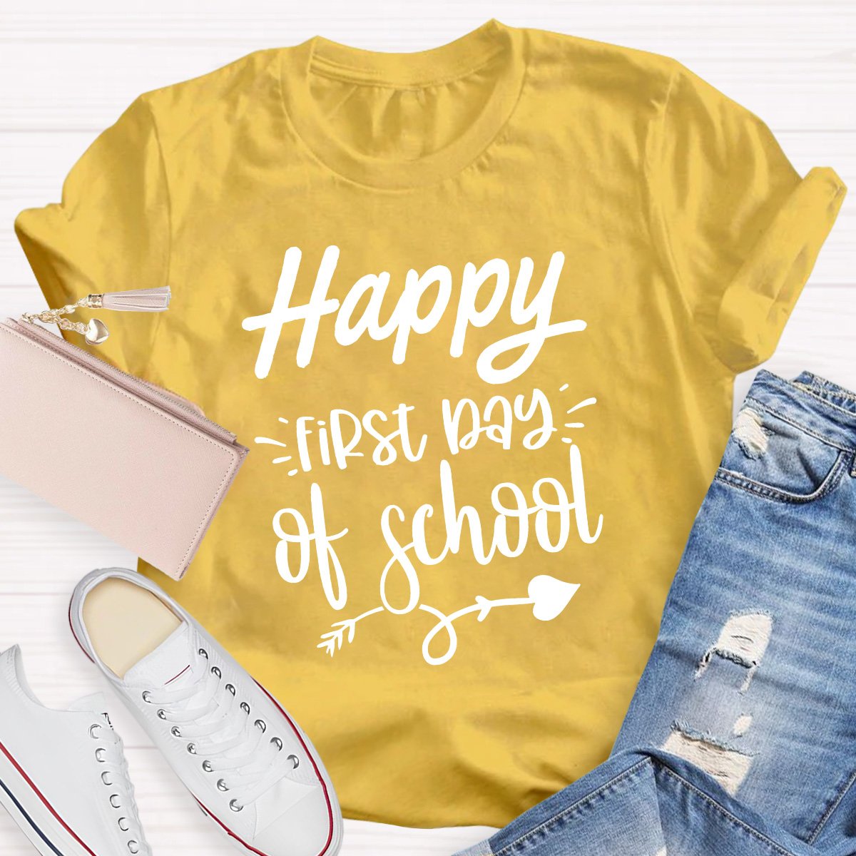 Happy First Day Of School Teacher Tee Shirt