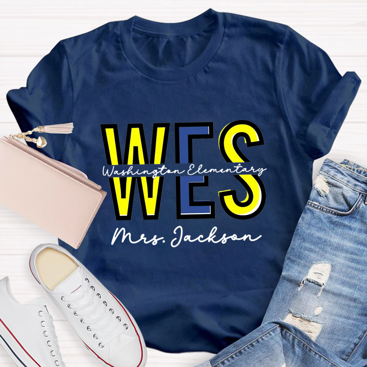 Personalized  School And Teachers Name T-Shirt