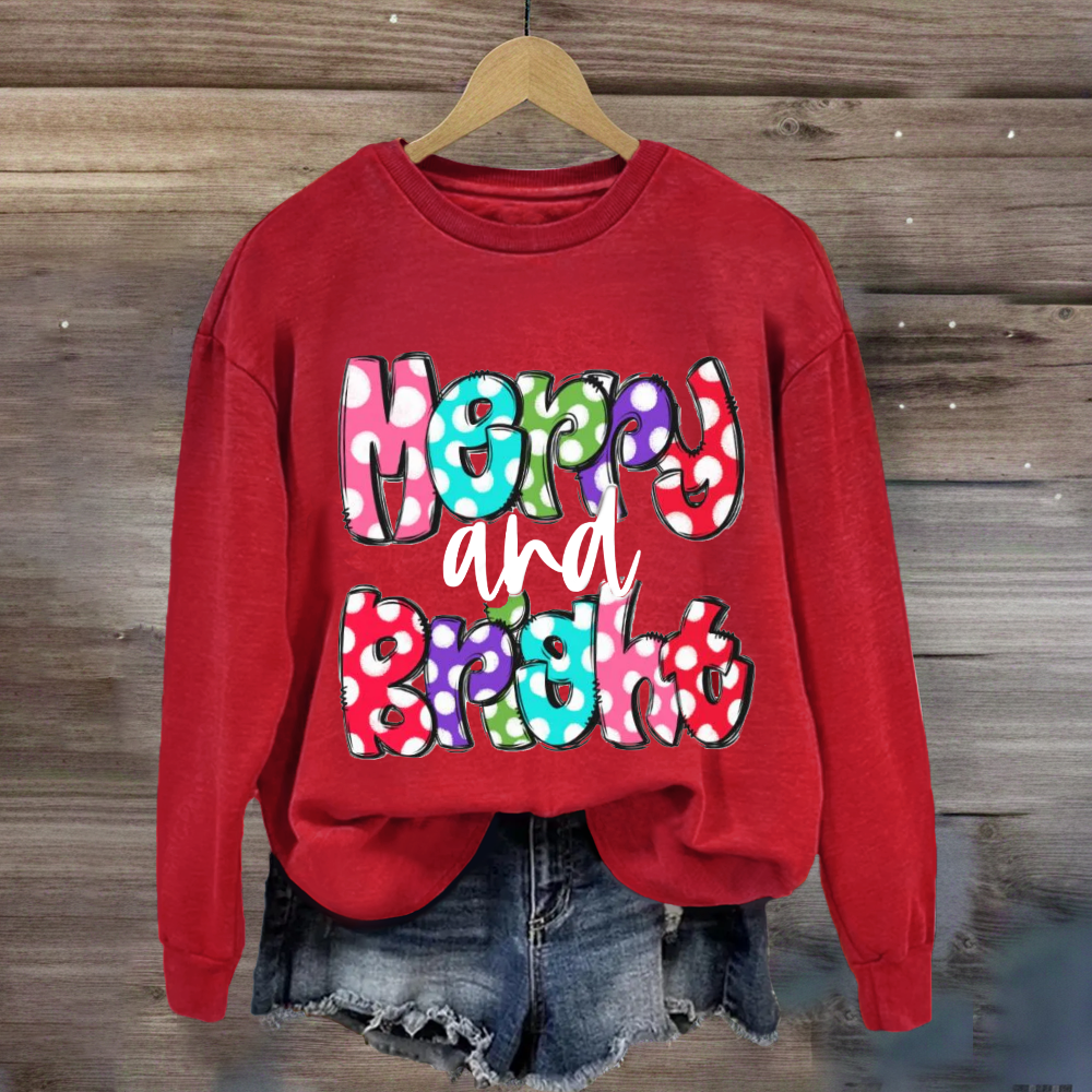 Merry And Bright Doodle Sweatshirt