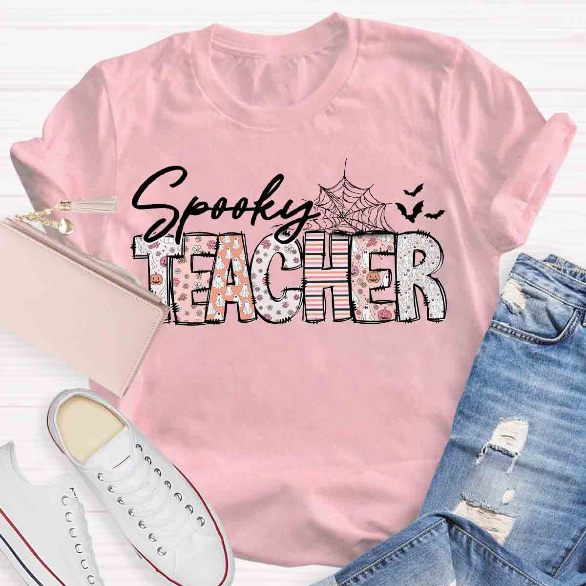 Spooky Teacher Cute Ghost Shirt