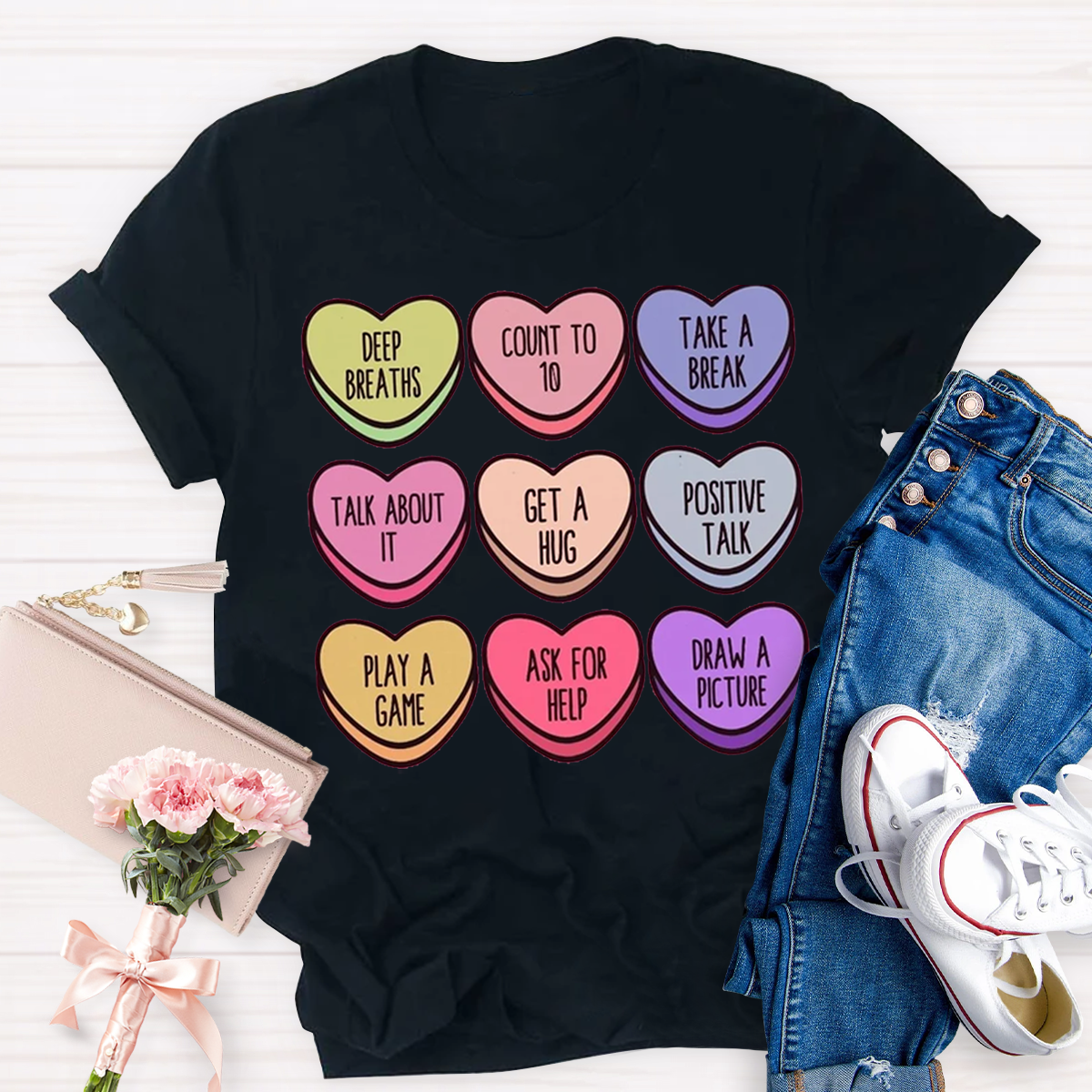 Comfort Colors Conversation Heart Teacher T-Shirt