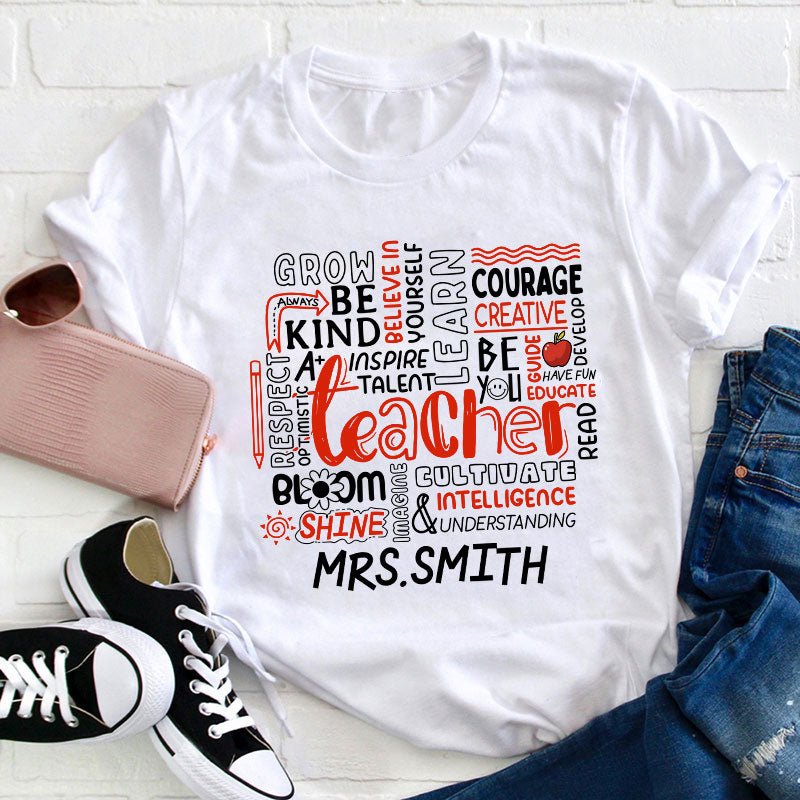 Personalized Positive Teacher T-Shirt