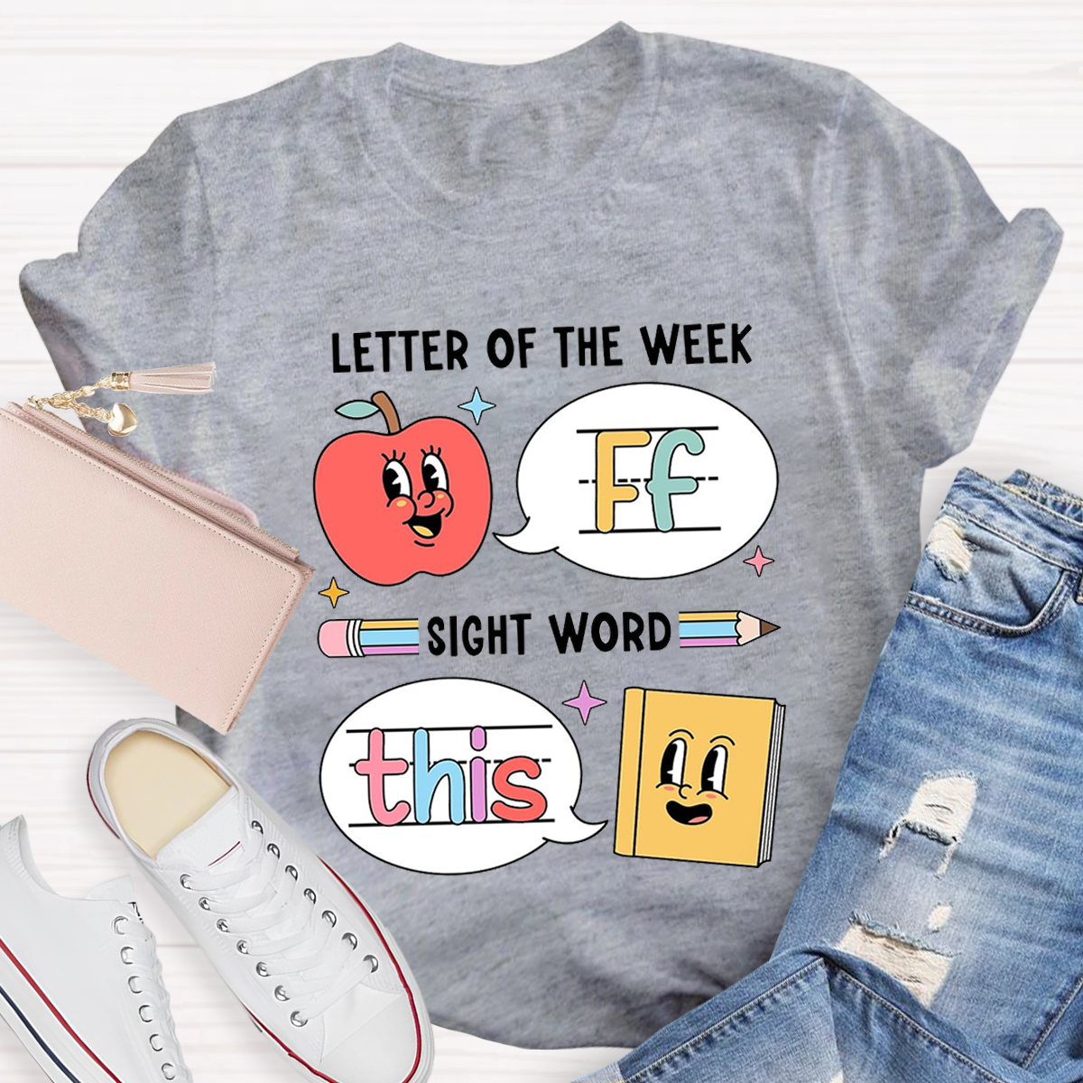 Personalized The Letter Of The Week Teacher T-Shirt