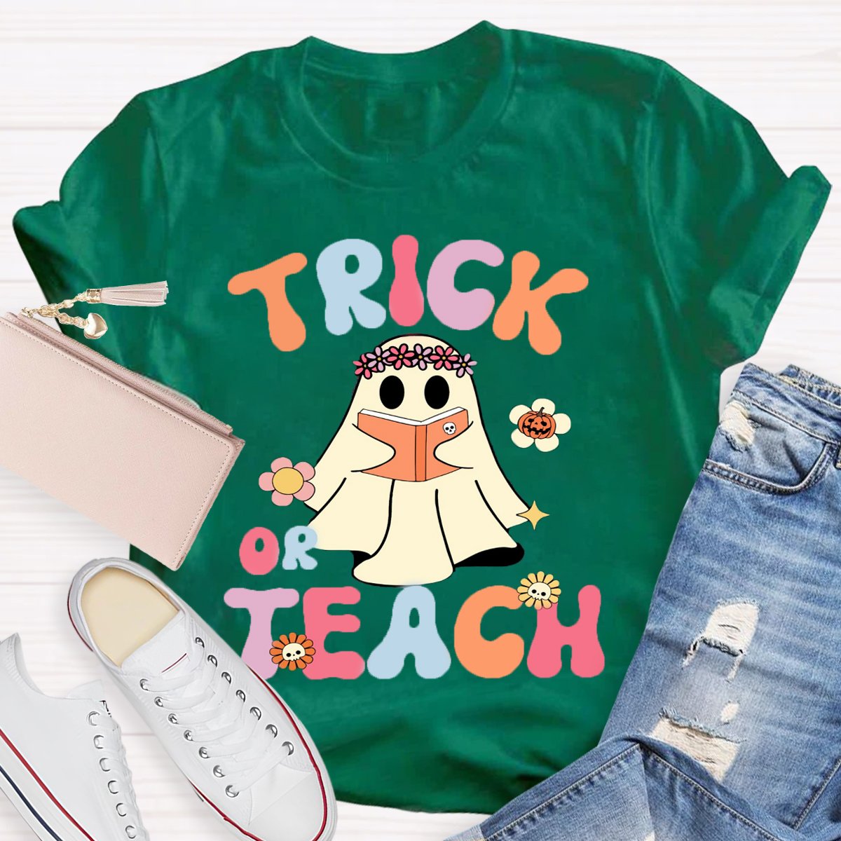 Trick Or Teach Teacher Halloween Shirt