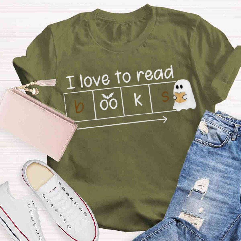 I Love To Read Books Halloween T-shirt