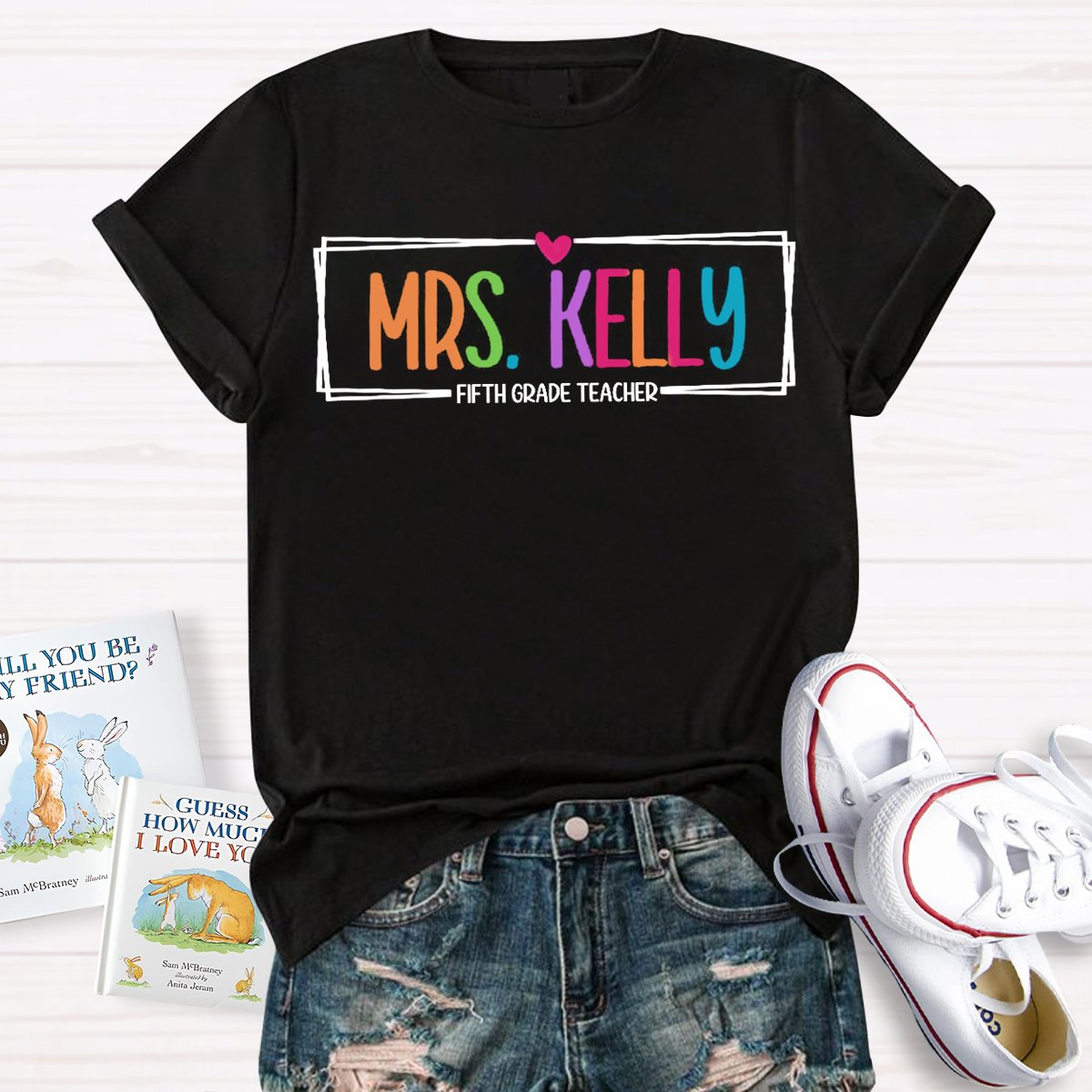 Personalized Grade And Teachers Name Back To School T-Shirt