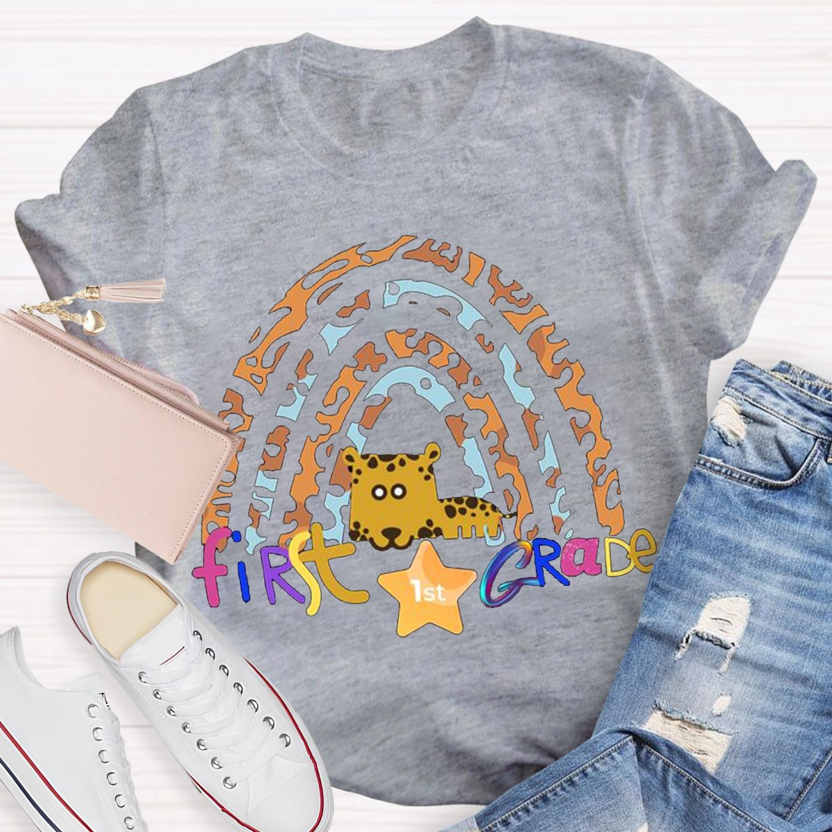 Personalized Customized 1 Grade  Teacher Shirt