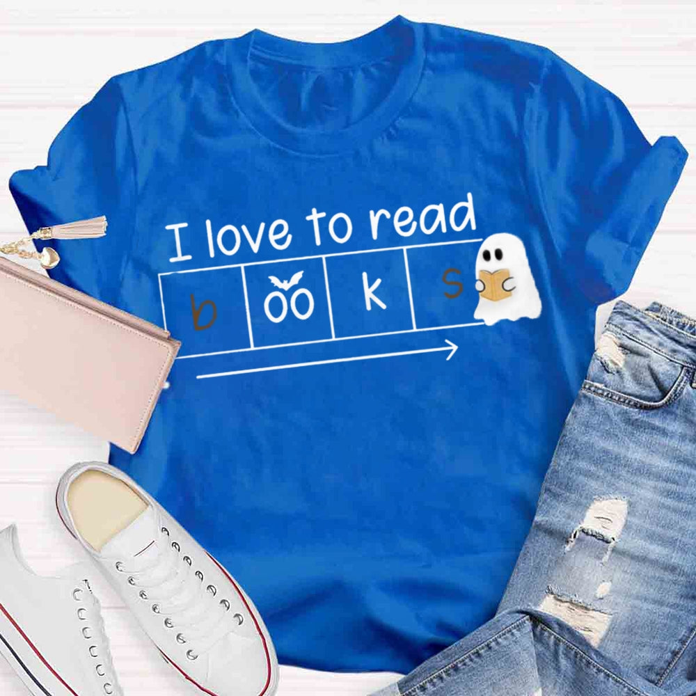 I Love To Read Books Halloween T-shirt