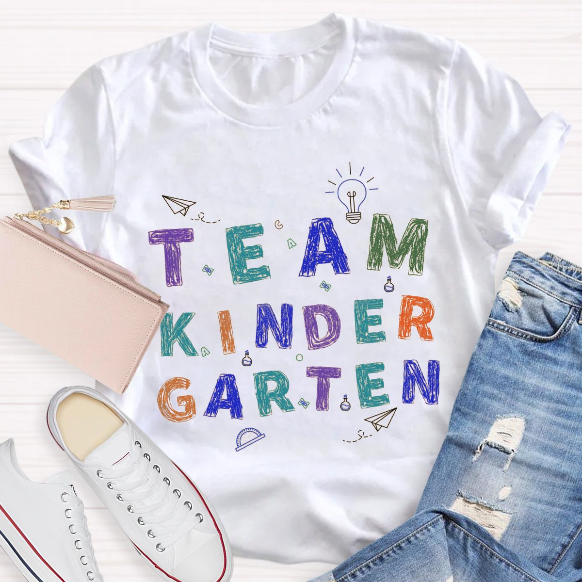 Team Kinder Garten Teacher Shirt