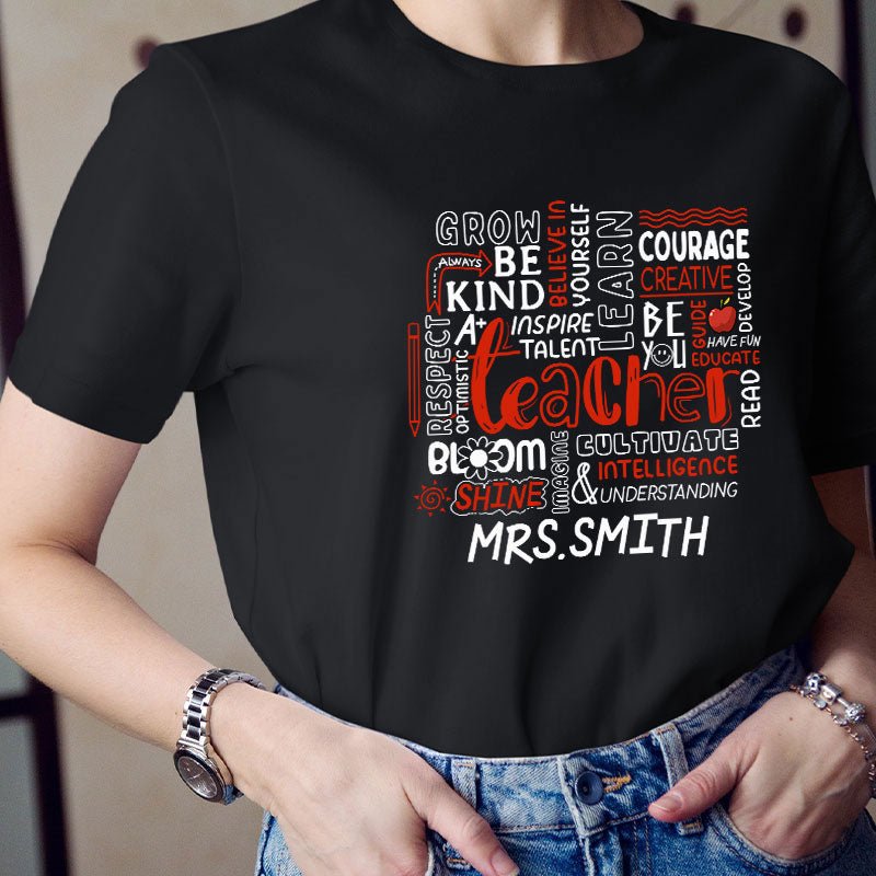 Personalized Positive Teacher T-Shirt