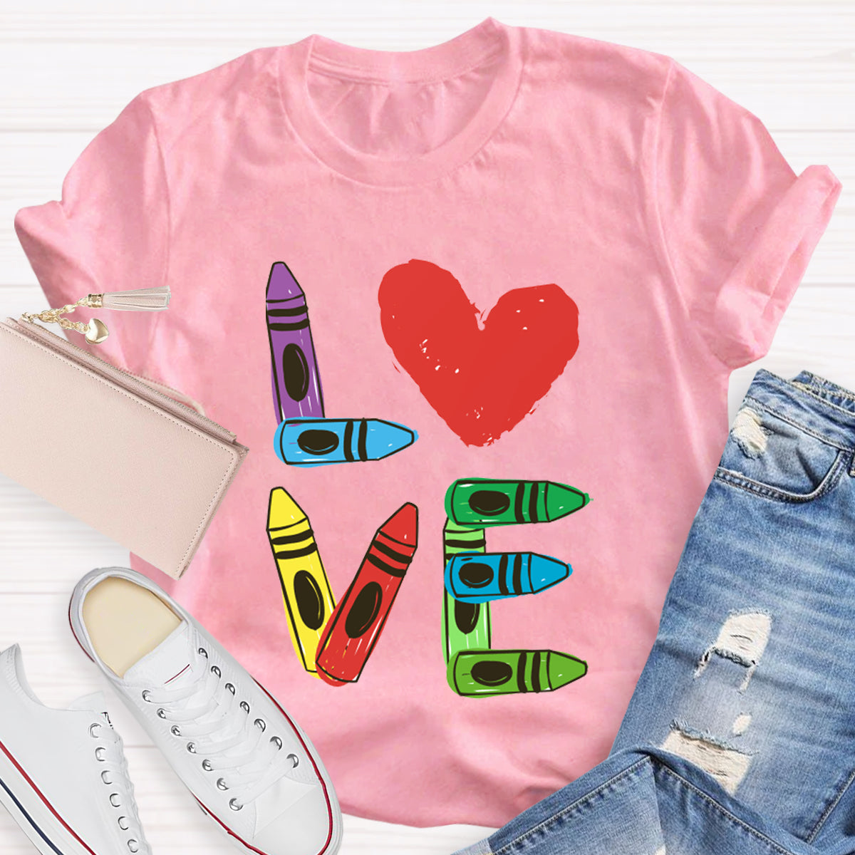 Love Heart Teacher T-Shirt