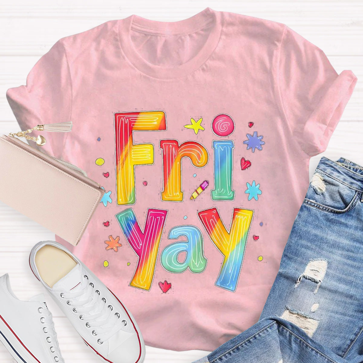 Personalize Day Fri Yay Teacher T-Shirt