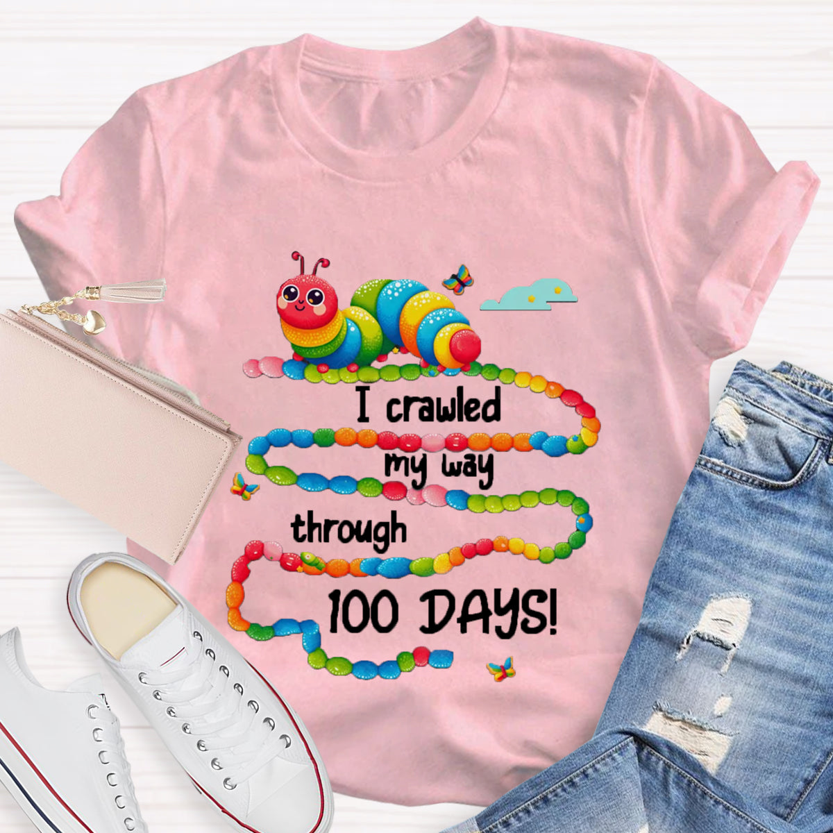 I Crawled My Way Through 100 Days T-Shirt