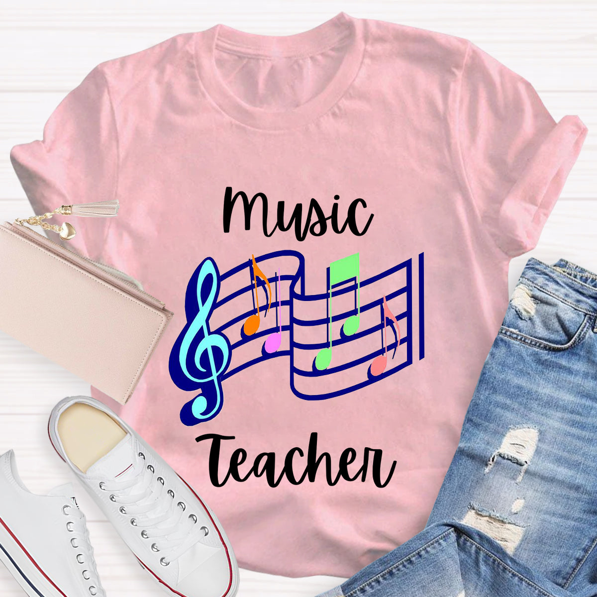 Music Notes Music Teacher T-Shirt