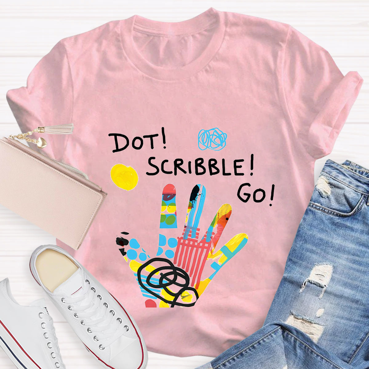 Dot Scribble Go Children's Books T-Shirt