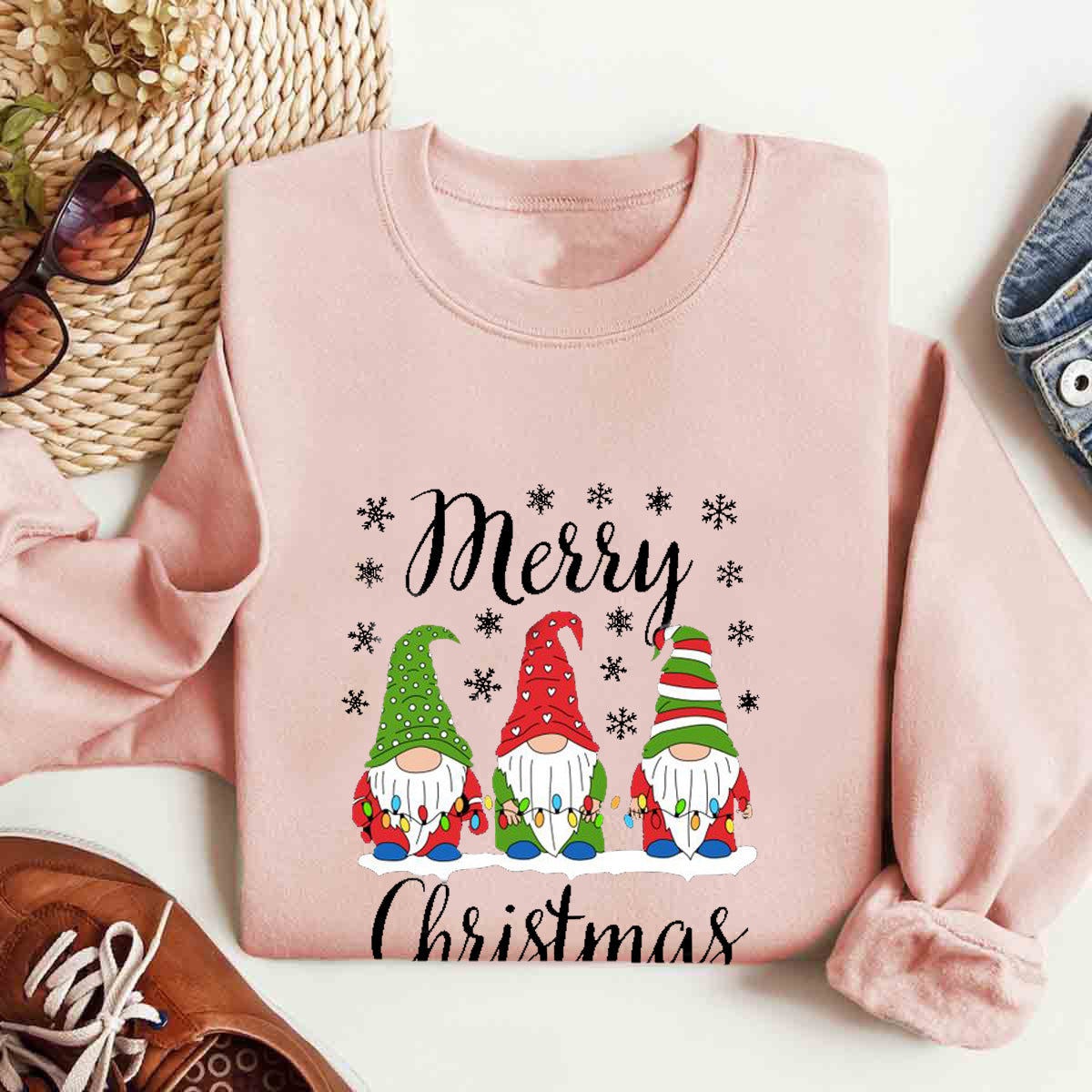 Merry Christmas Three Gnomes Sweatshirt