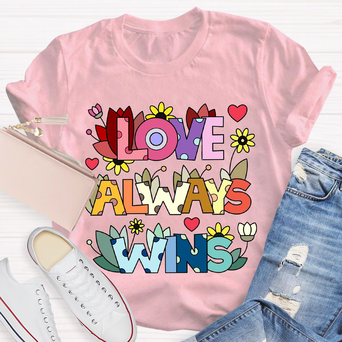 Love Always Wins Floral T-Shirt