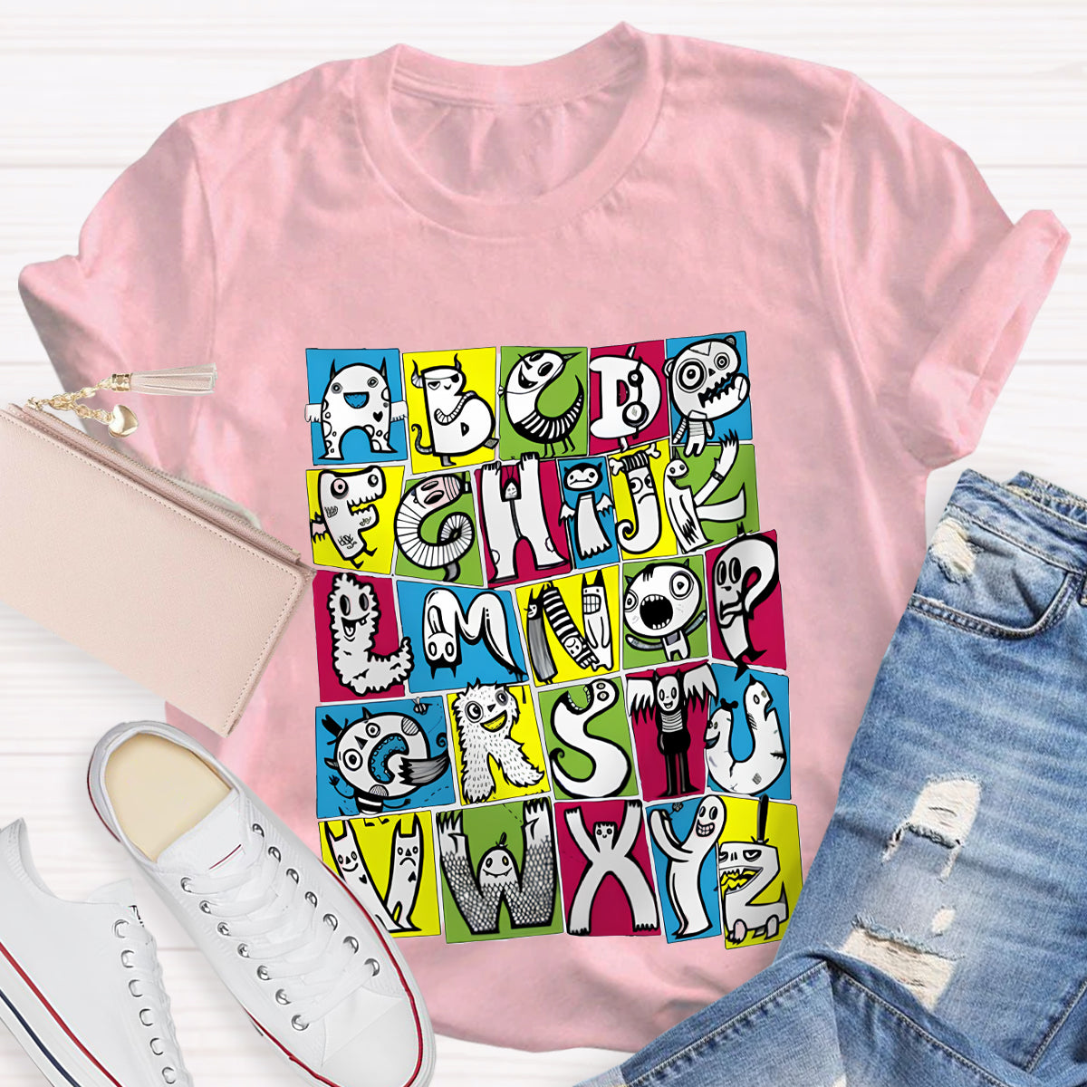 Funny Alphabet Teacher Shirt