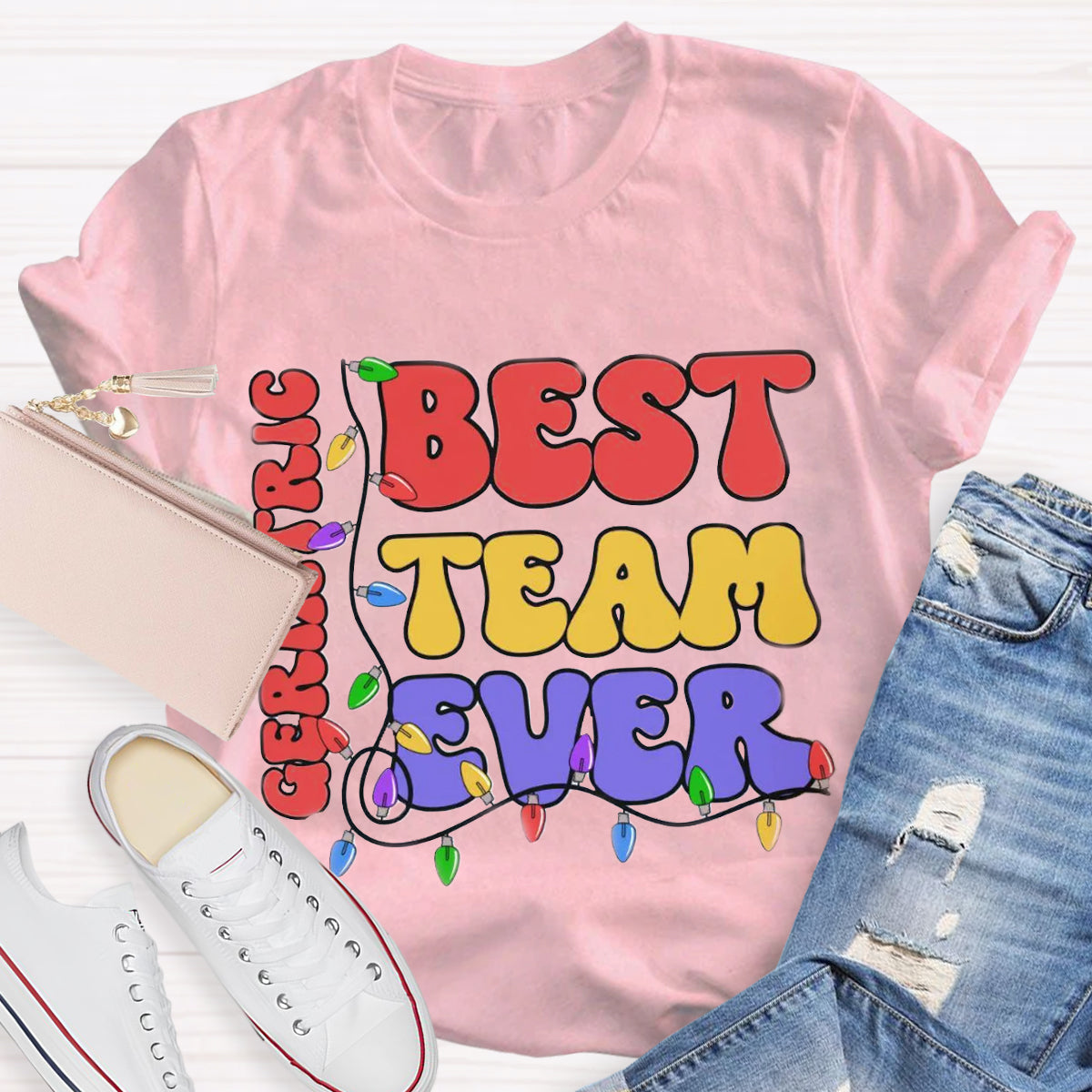 Personalized Team Name Christmas Teacher T-Shirt