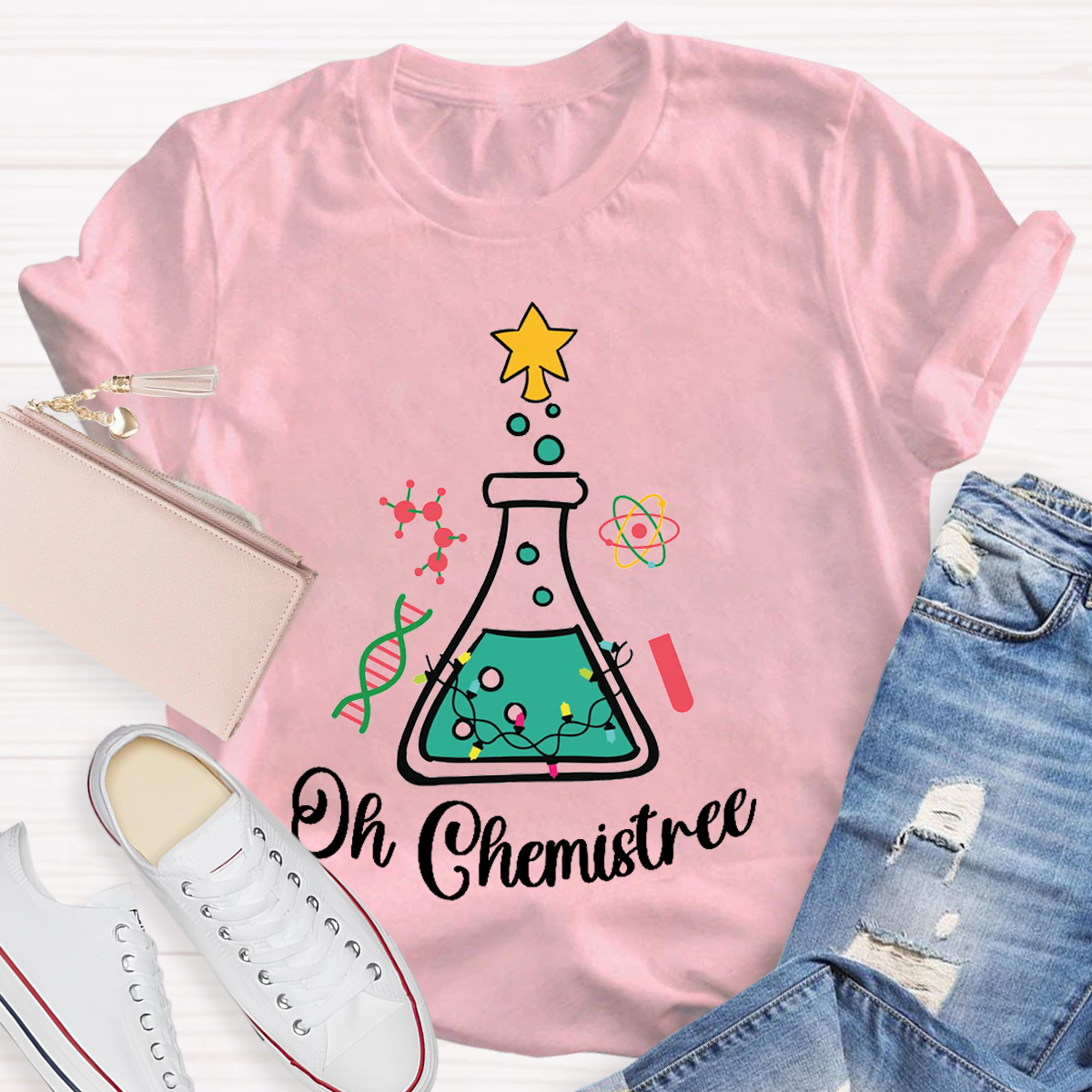 Oh Chemistree Teacher Christmas T-Shirt