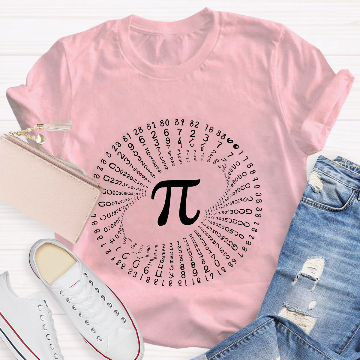 Spiral Pi Math Teacher T-Shirt