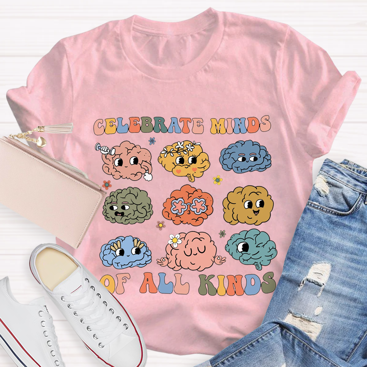 Celebrate Mind Of All Kinds Autism Awareness Special EducTeacher T-Shirt