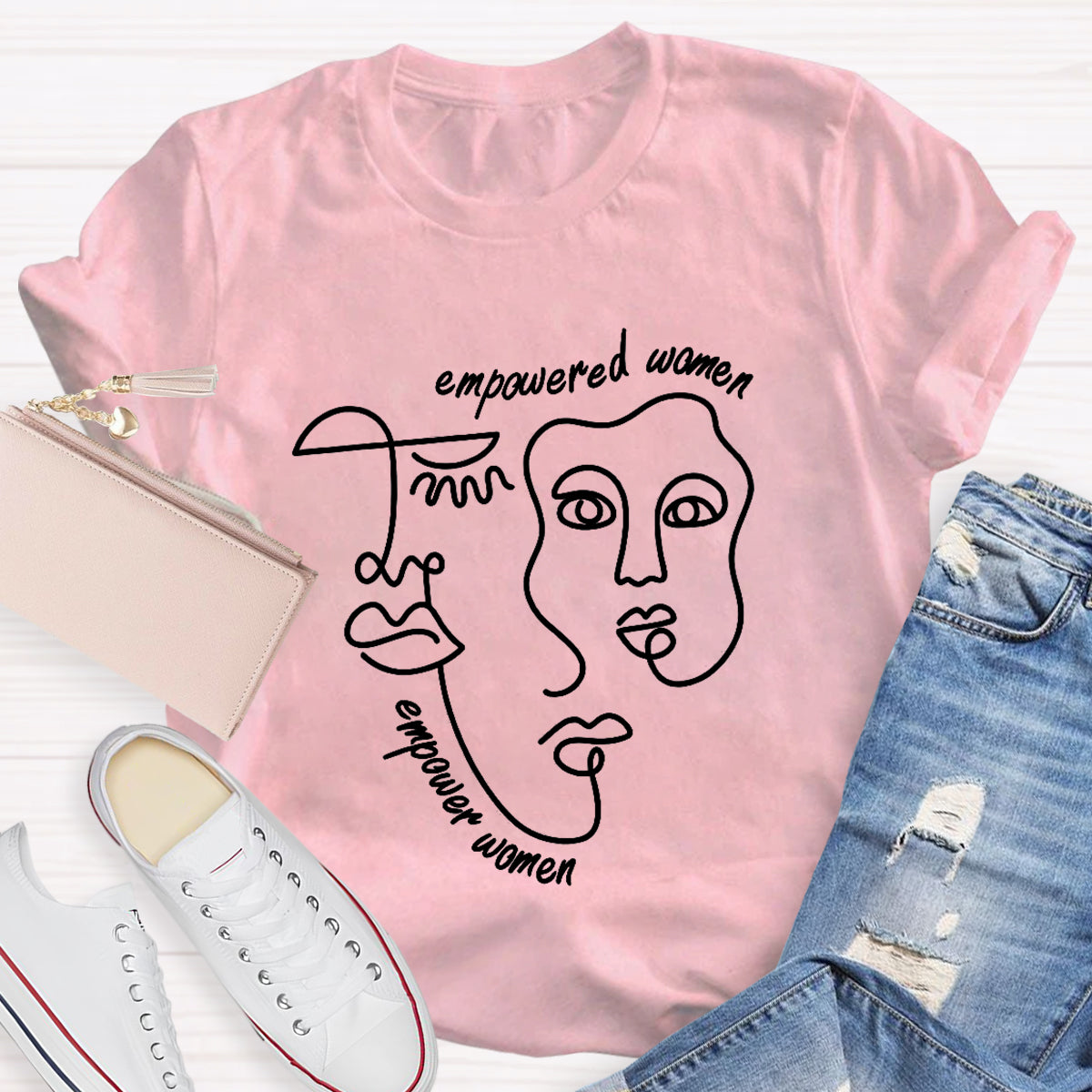 Empowered Women Empower Women Art Teacher T-Shirt
