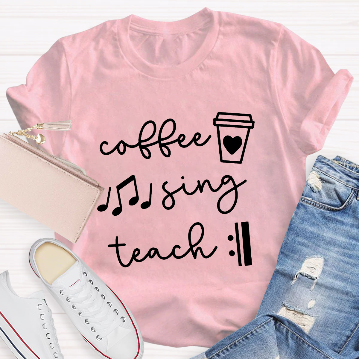 Coffee Sing Teach Teacher T-Shirt