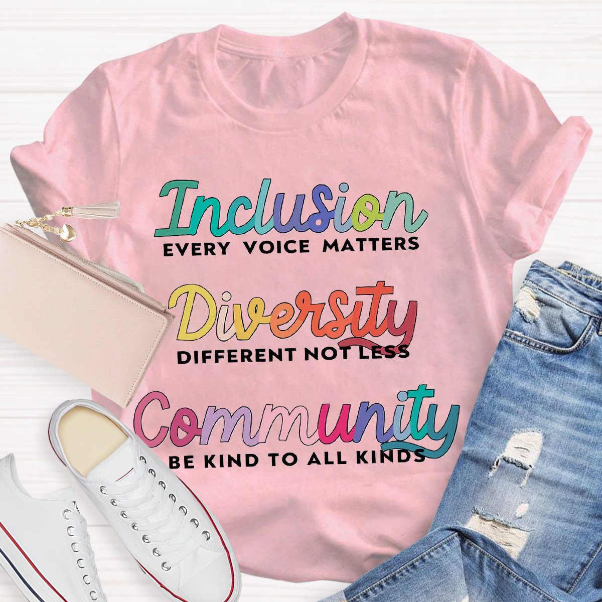 Inclusion Diversity Community Teacher T-Shirt