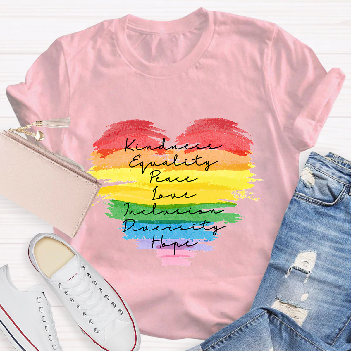 Kindness Equality Peace Love Inclusion Diversity Hope T-Shirt