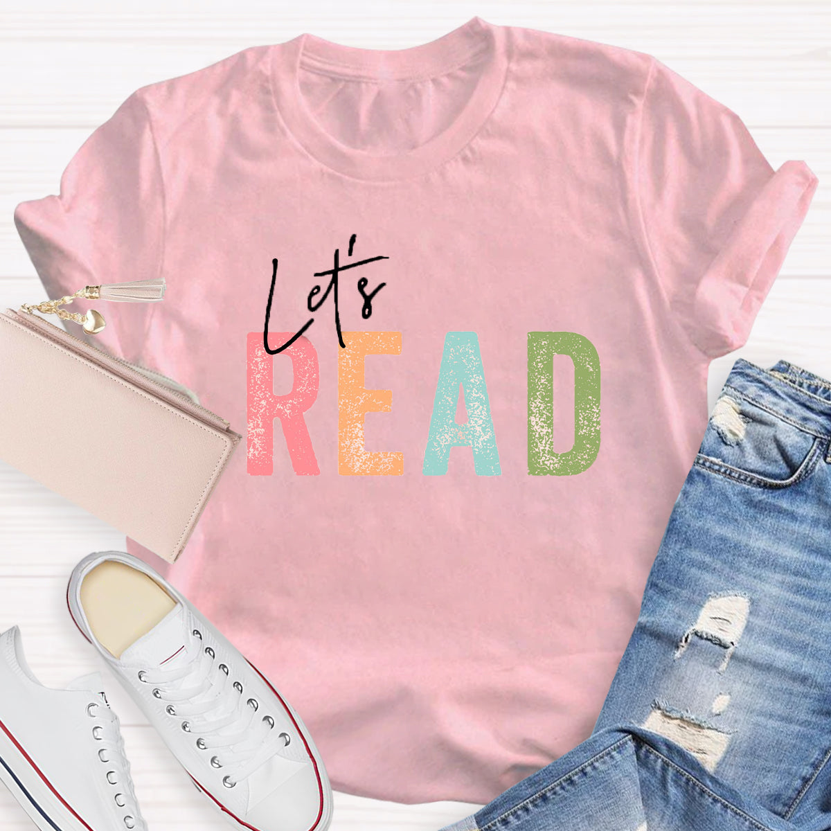 let's Read Teacher T-Shirt