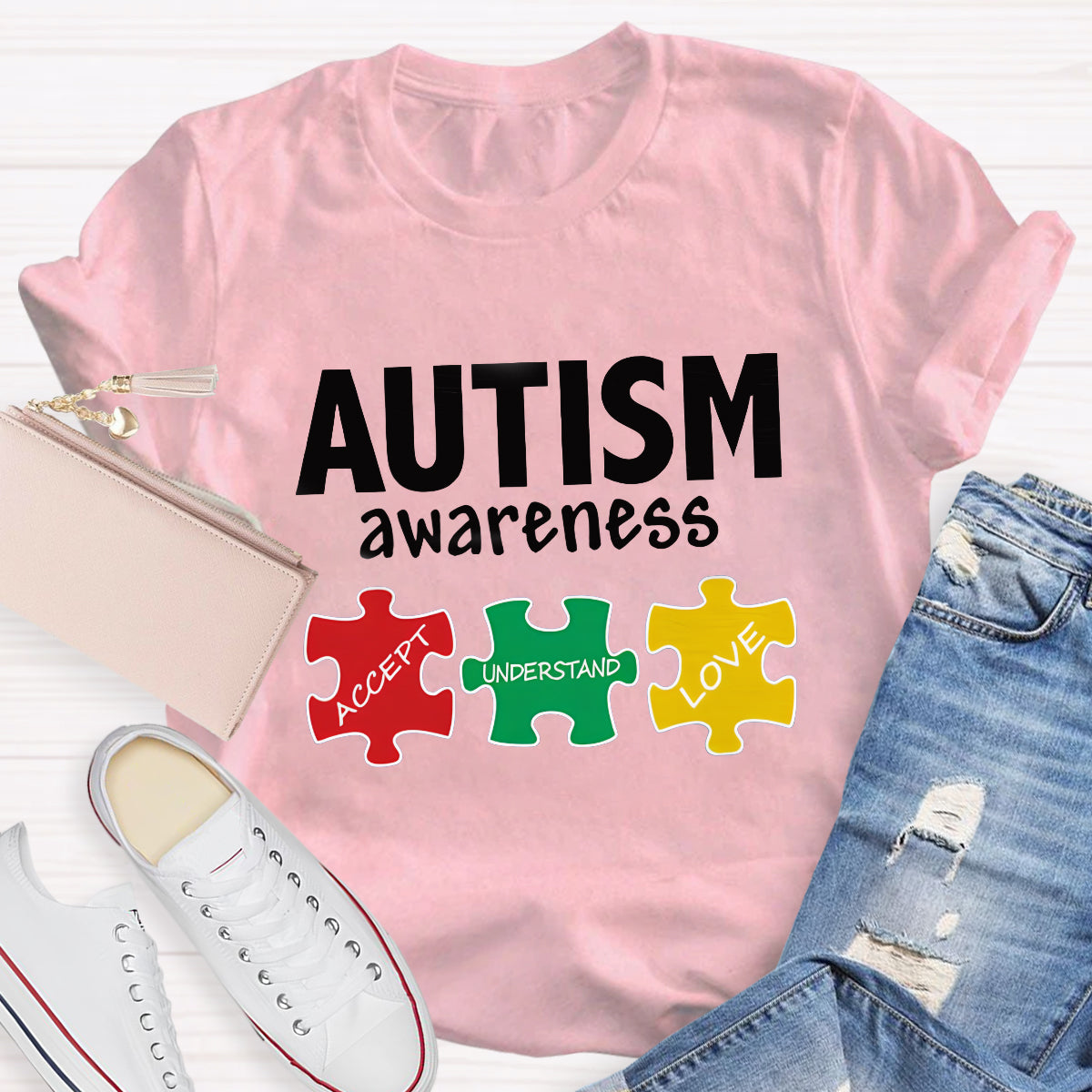 Autism Awareness Support Puzzle T-Shirt