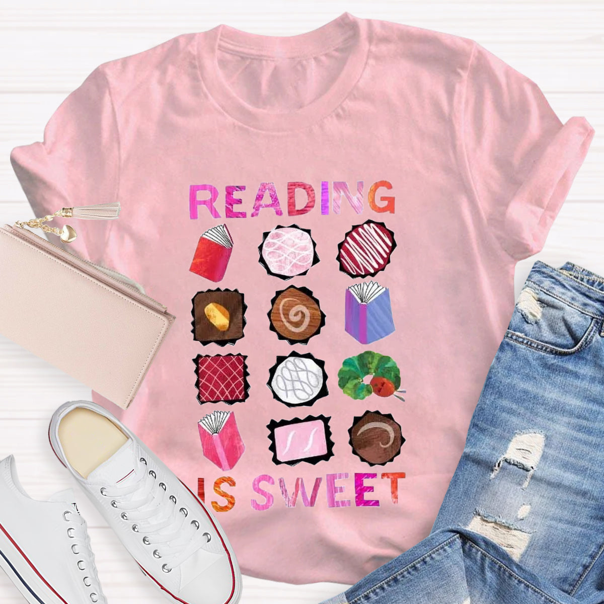 Reading Is Sweet Teacher T-Shirt