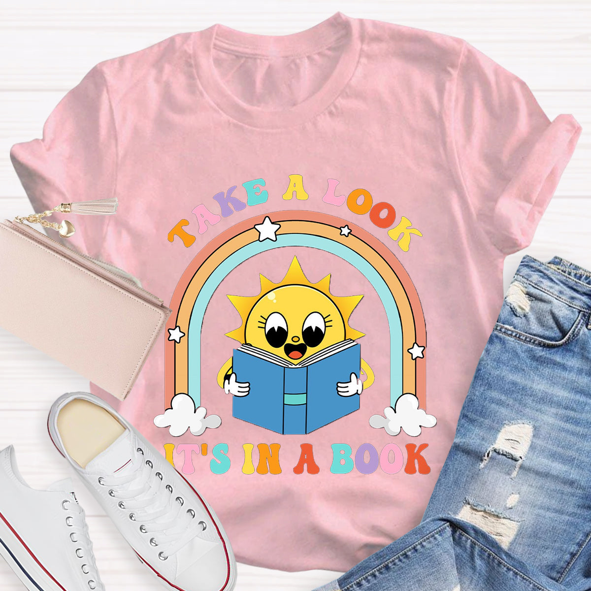 Take A Look It's In A Book Teacher T-Shirt