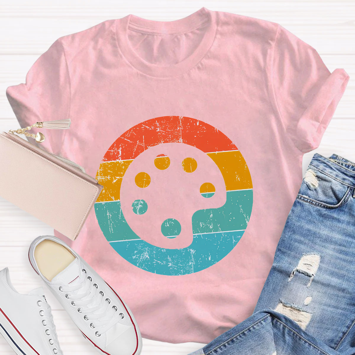 Paint Palette Art Teacher T-Shirt